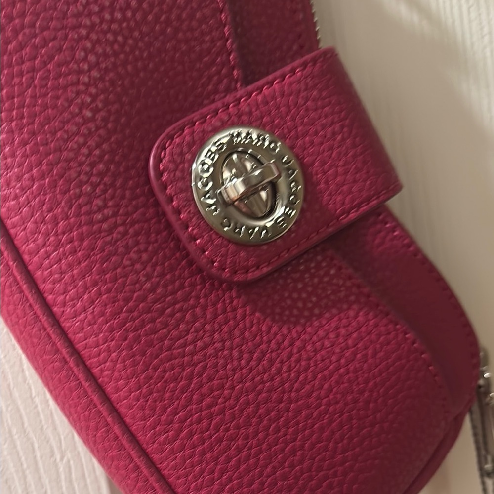 Marc Jacobs Pink Pebbled Leather Wristlet